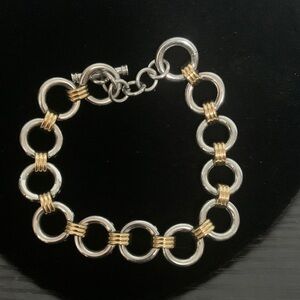 Silver and Gold Toned Bracelet by Rochet